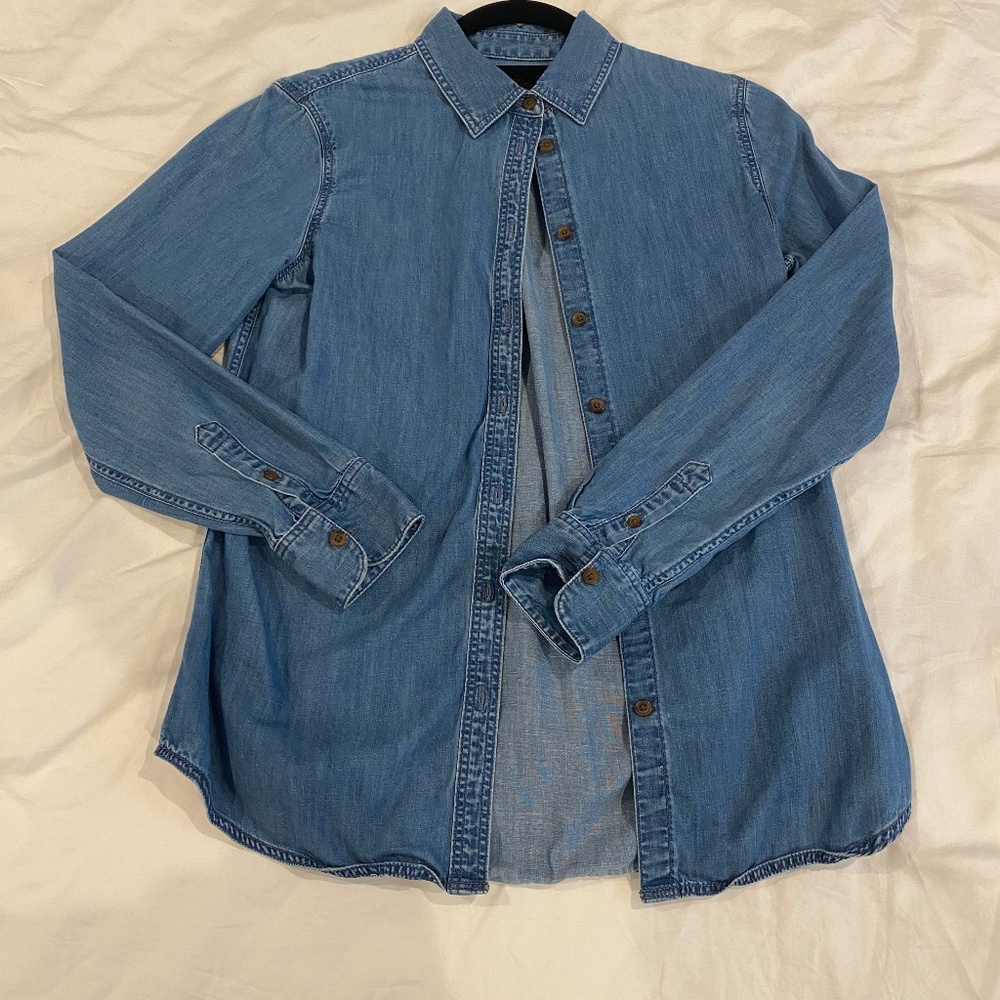 Denim button down